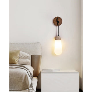 Radiant Applique Murale Bois Travertin Minimaliste Moderne