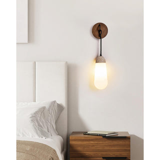 Radiant Applique Murale Bois Travertin Minimaliste Moderne