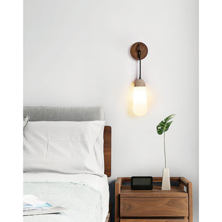 Radiant Applique Murale Bois Travertin Minimaliste Moderne