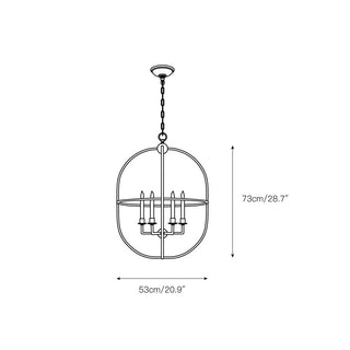 Sylph Suspension Métal Laiton Ouvert Industriel Vintage