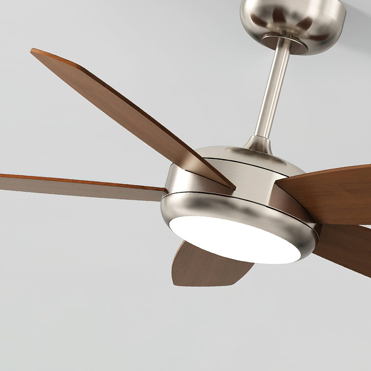 View of the Destin fan from below, showing the blade arrangement.