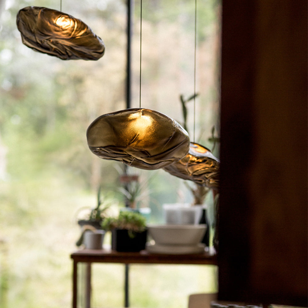 Avi Suspension Globe, Métal/Verre, Clair/Gris/Ambre