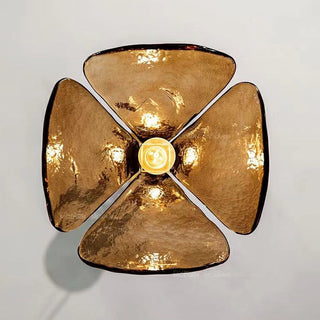 Arisha Suspension Fleur Vintage, Métal/Verre, Marron, Chambre à Coucher/Salon