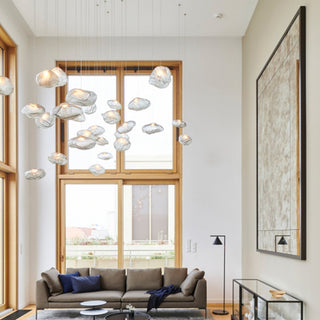 Avi Suspension Globe, Métal/Verre, Clair/Gris/Ambre