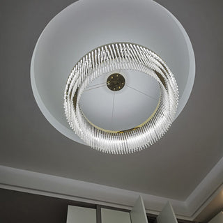 Arisha Suspension Ronde Moderne, Métal, Doré, Salon/Hôtellerie