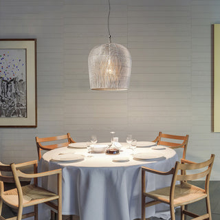 Ritta Suspension Cylindre Moderne, Metal/Rotin, Blanc/Noir, Salon