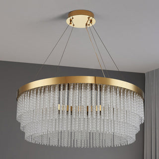 Arisha Suspension Ronde Moderne, Métal, Doré, Salon/Hôtellerie