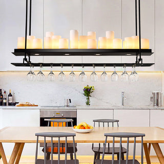 Silva Suspension Cylindre Moderne, Métal/Verre, Blanc/Noir, Restaurant/Bar-Luire