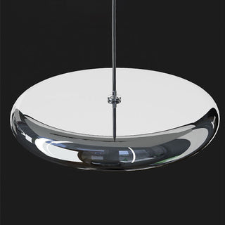 Arisha Suspension Ronde Moderne, Métal/Acrylique, Argent/Or/Rose Rouge, Salon