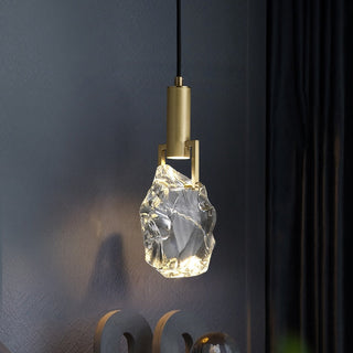 Kristy Suspension Irrégulier Géométrique, Métal/Cristal, Transparent, Chambre