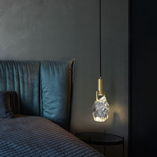 Kristy Suspension Irrégulier Géométrique, Métal/Cristal, Transparent, Chambre