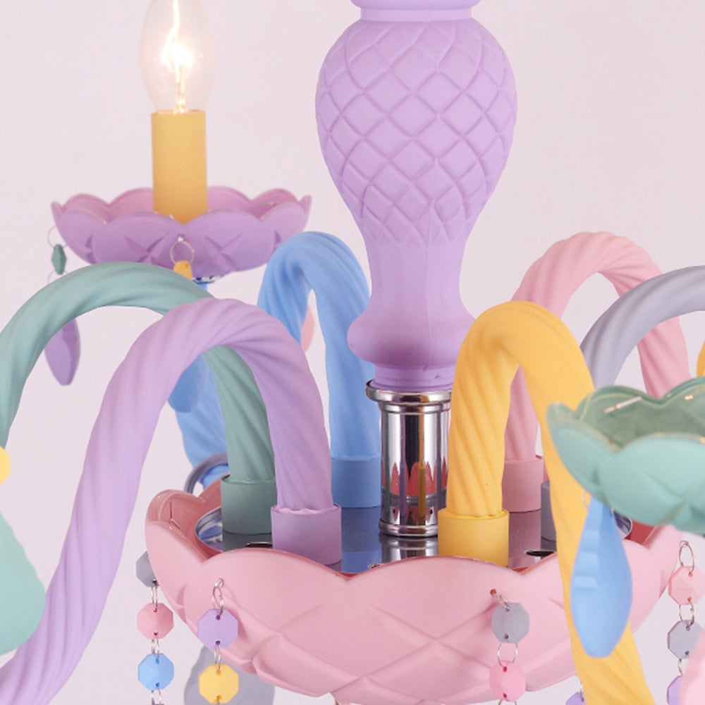 Valentina Suspension Bougeoir Art Deco, Métal, Coloré, Chambre à Coucher/Salon