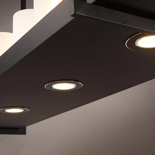 Silva Suspension Cylindre Moderne, Métal/Verre, Blanc/Noir, Restaurant/Bar-Luire