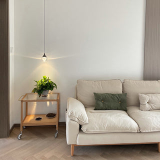 Aria Suspension Globe Inhabituel, Métal/Cristal, Noir/Blanc, Chevet/Salon