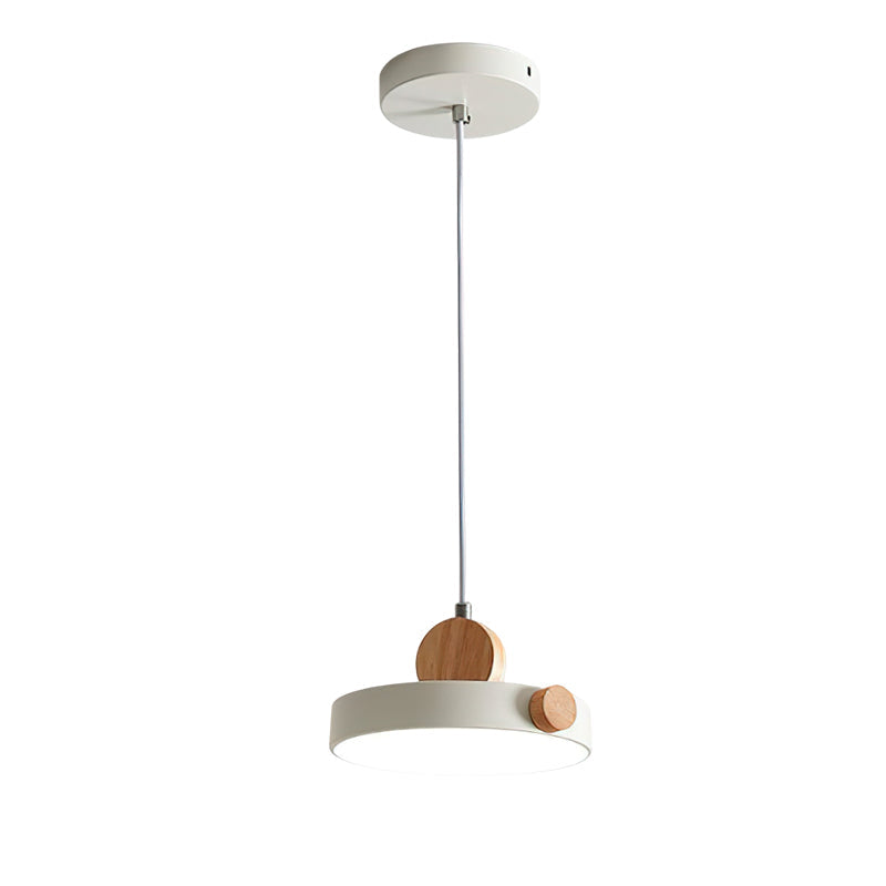 Bottom view of the Detroit Pendant Light showing the integrated LED.