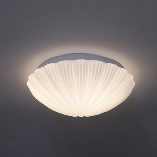 Solara Plafonnier Forme Coquillage Cannelé Doux Élégant