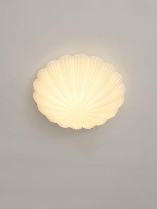 Solara Plafonnier Forme Coquillage Cannelé Doux Élégant