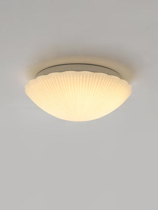 Solara Plafonnier Forme Coquillage Cannelé Doux Élégant