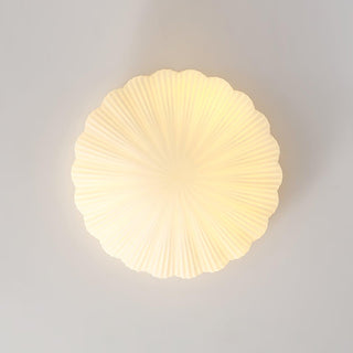 Solara Plafonnier Forme Coquillage Cannelé Doux Élégant