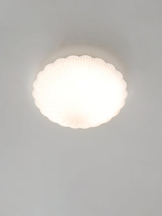 Solara Plafonnier Forme Coquillage Cannelé Doux Élégant