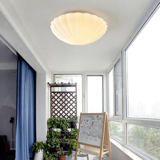 Solara Plafonnier Forme Coquillage Cannelé Doux Élégant