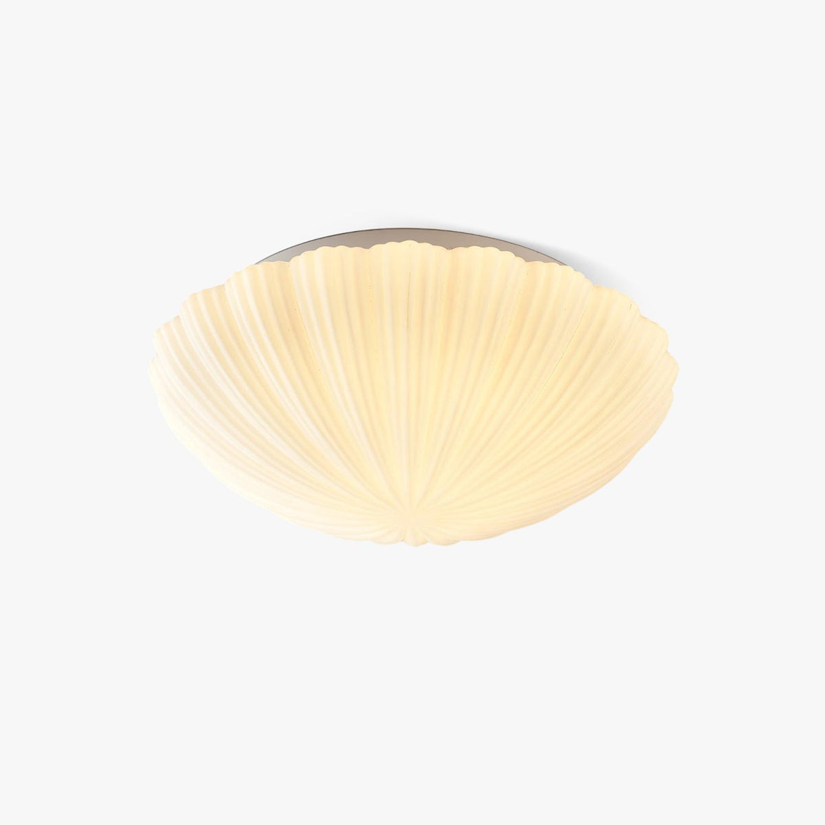 Fiorelle Plafonnier Forme Coquillage Cannelé Doux Élégant