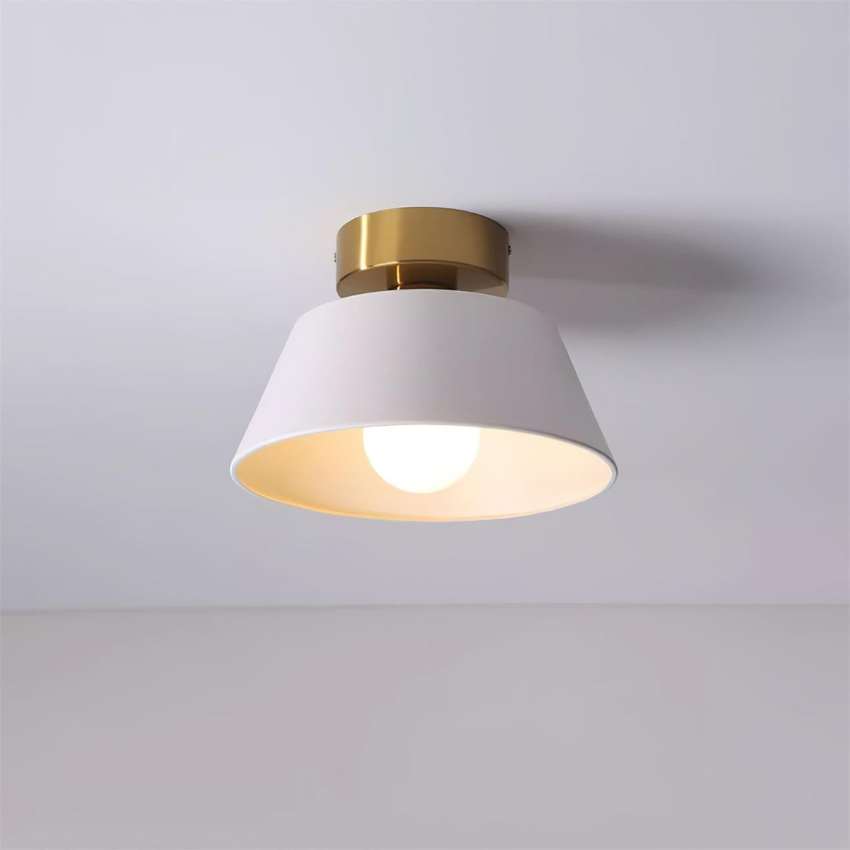 Ceiling Light Metal Canopy Modern Flush Mount Fixture Minimalist-Neutral Decor