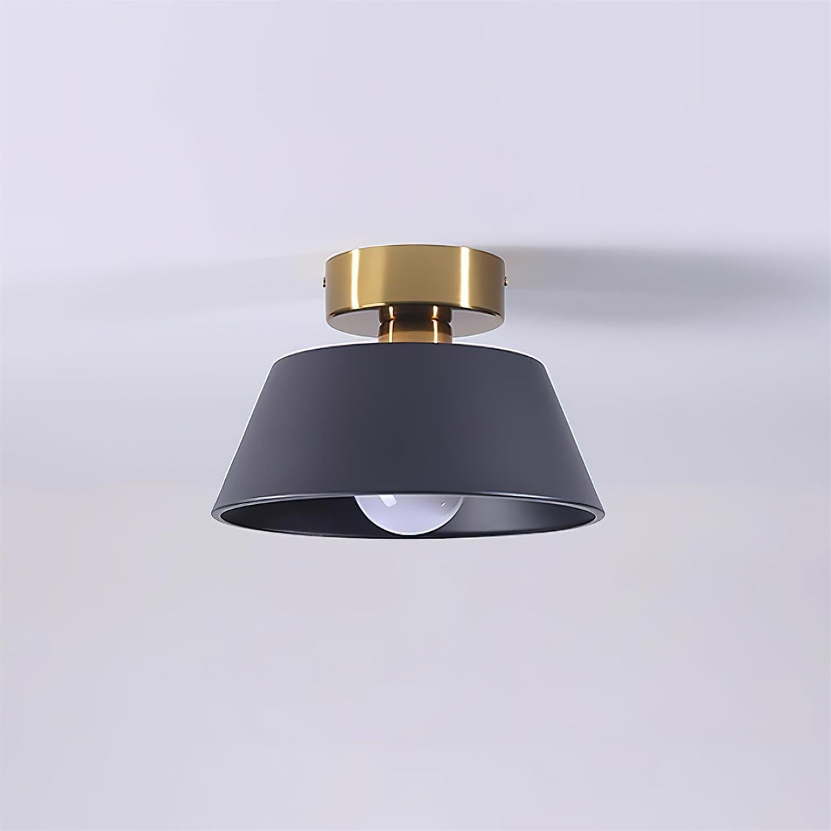 Ceiling Light Metal Canopy Modern Flush Mount Fixture Minimalist-Neutral Decor