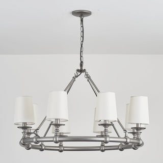 Unite Lustre Rond Industriel Vintage En Métal Doré