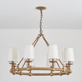 Unite Lustre Rond Industriel Vintage En Métal Doré
