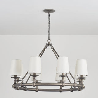 Unite Lustre Rond Industriel Vintage En Métal Doré