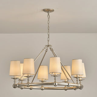 Unite Lustre Rond Industriel Vintage En Métal Doré