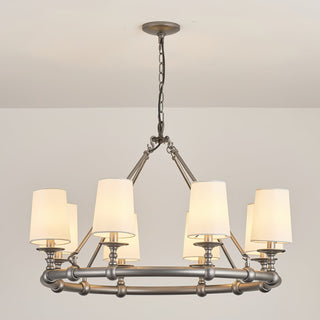 Unite Lustre Rond Industriel Vintage En Métal Doré