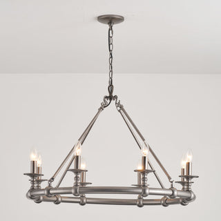 Unite Lustre Rond Industriel Vintage En Métal Doré