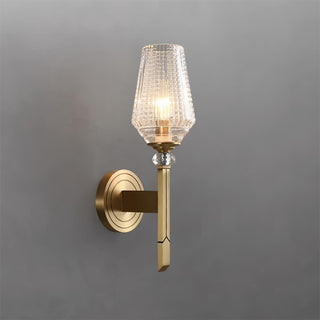 Lustra Applique Murale Laiton Cristal Élégante