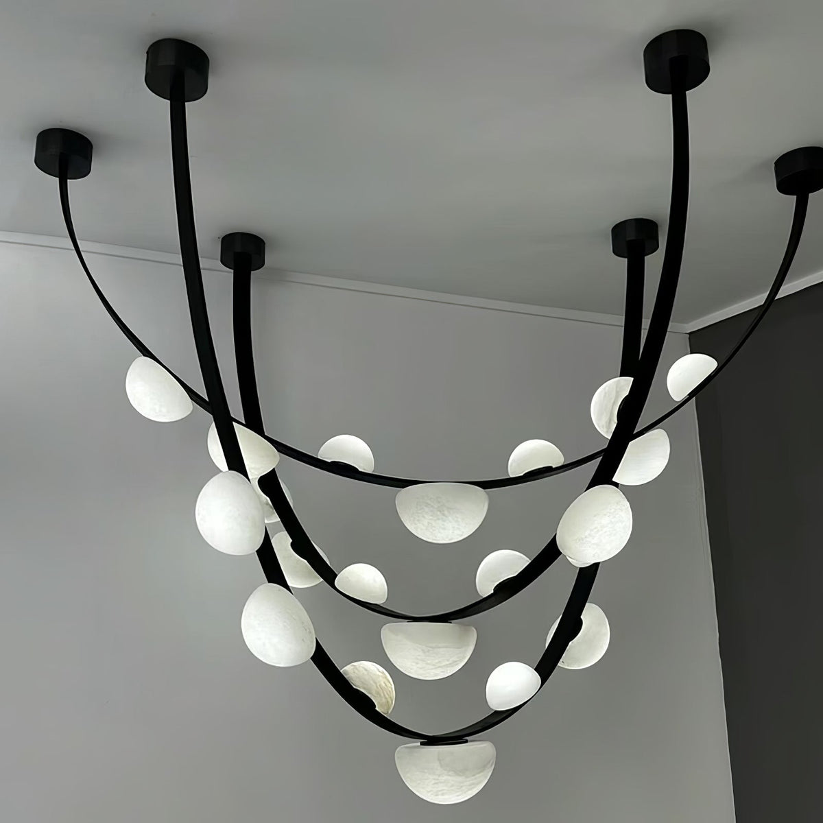 Evcaria Lustre Moderne en Albâtre