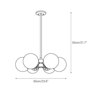 Whisper Lustre Globe Laiton Verre Minimaliste Moderne