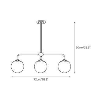Yare Suspension Globe Chrome Verre Minimaliste Moderne