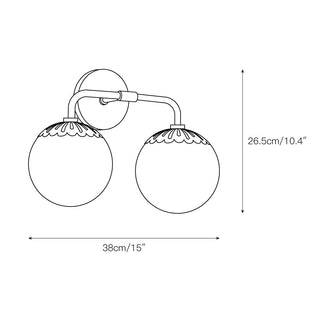 Aegis Applique Murale Globe Laiton Verre Minimaliste Moderne