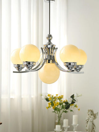 Lustra Lustre Globe Chrome Moderne 5-Lumières