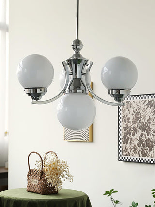 Lustra Lustre Globe Chrome Moderne 5-Lumières