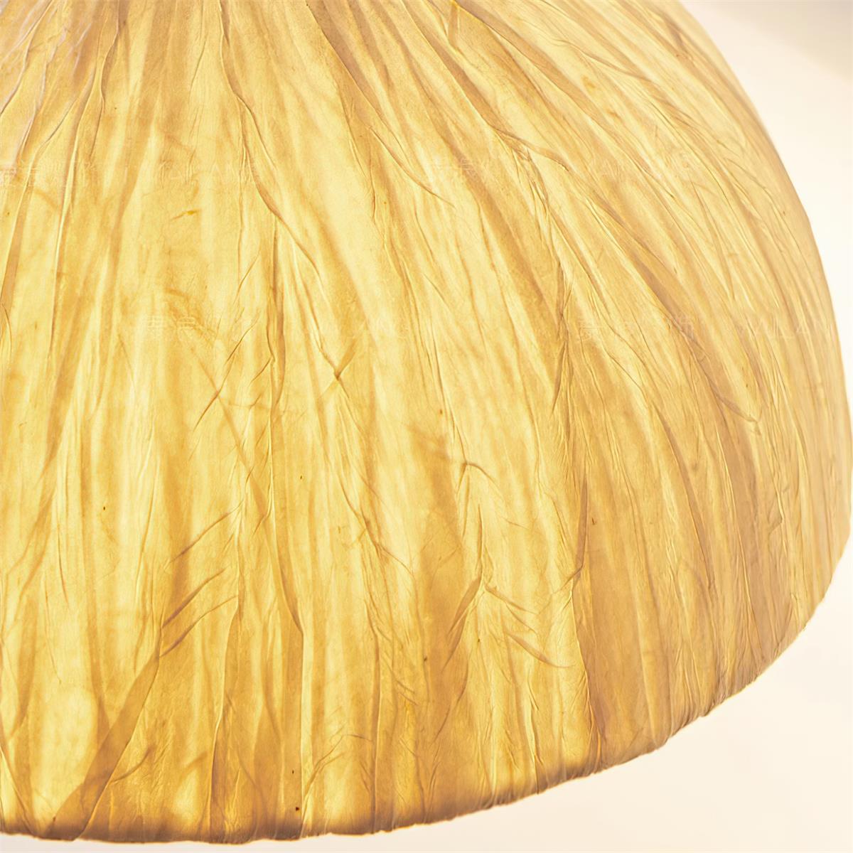 Wall Lamp Rice Paper Shade Wood Arm-Neutral Decor