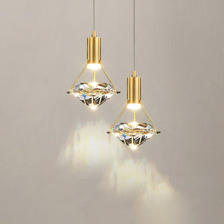 Elysianire Suspension Laiton Cristal Élégante