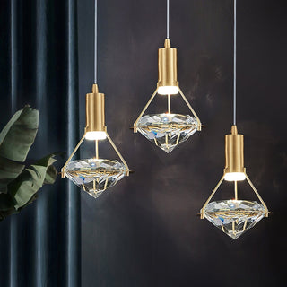 Elysianire Suspension Laiton Cristal Élégante