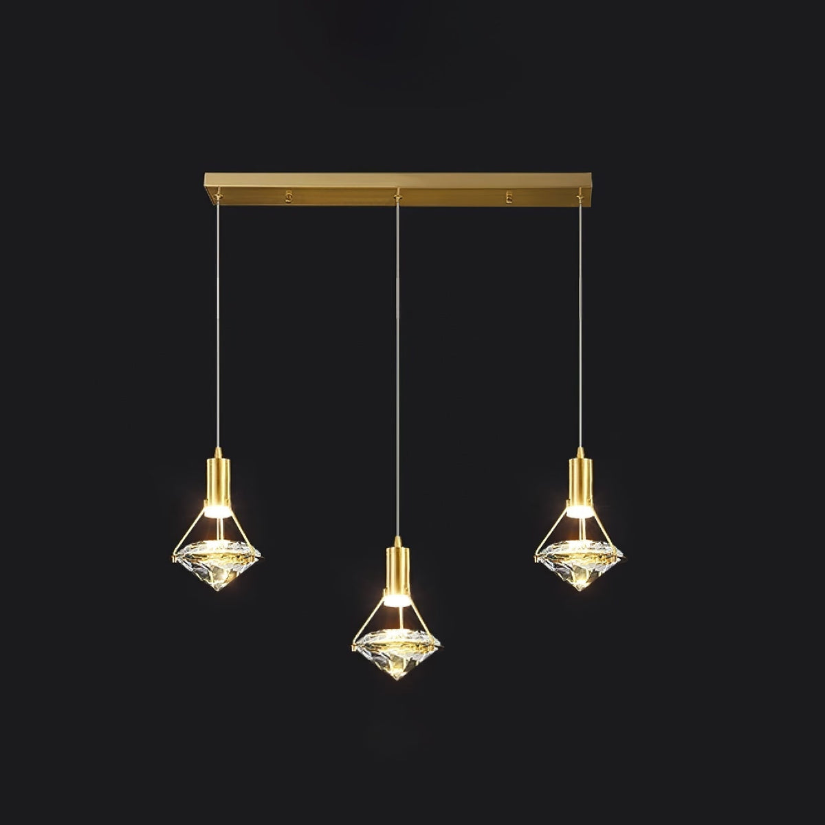 Elysianire Suspension Laiton Cristal Élégante