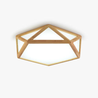 Solara Plafonnier en bois diamant géométrique moderne