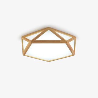 Solara Plafonnier en bois diamant géométrique moderne