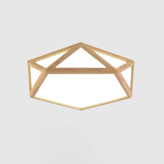 Solara Plafonnier en bois diamant géométrique moderne