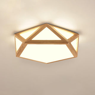 Solara Plafonnier en bois diamant géométrique moderne