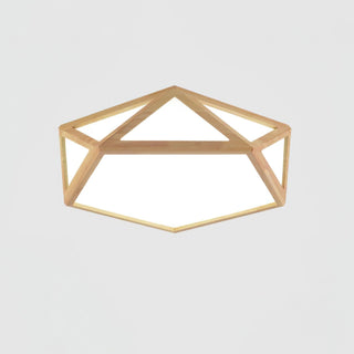 Solara Plafonnier en bois diamant géométrique moderne